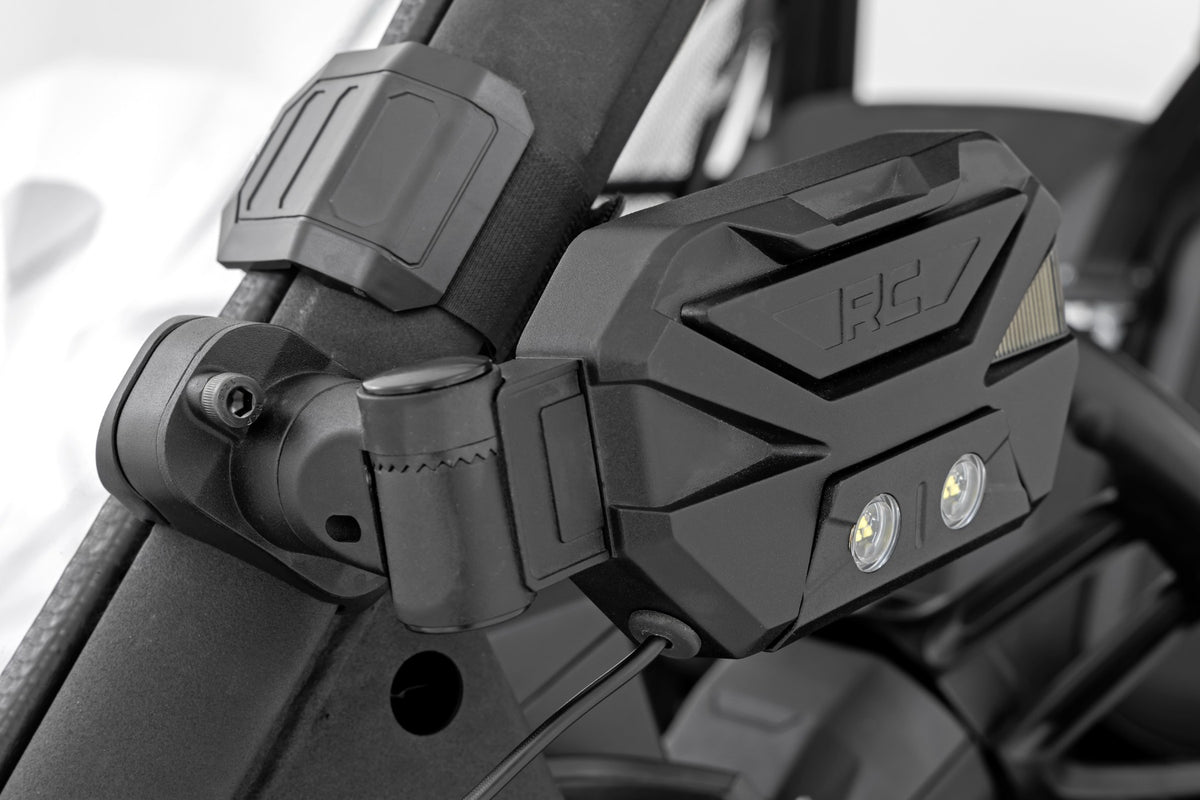 UTV Aluminum Side Mirrors w/Turn Signal (Pro-Fit Cages | Universal)