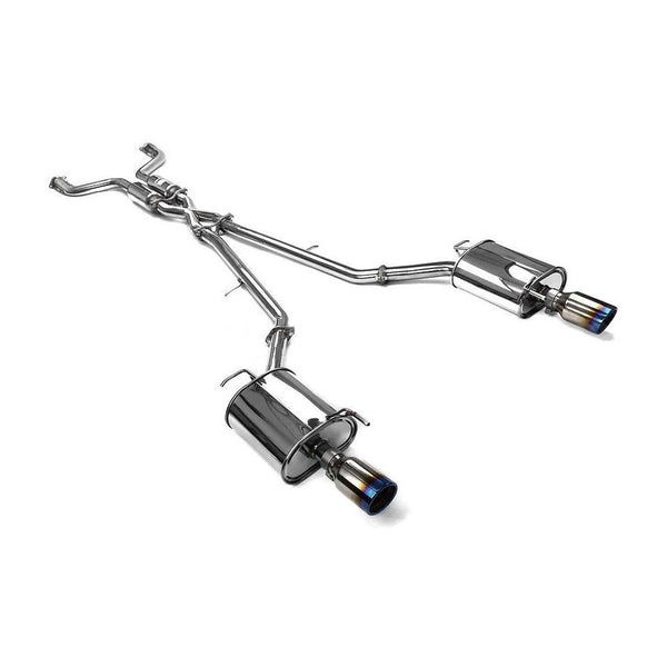 Invidia 07+ Infiniti G35/G37 Sedan 4dr Q300 Rolled Titanium Tip Cat-back Exhaust - HS07IG4G3D for 2007-2013 INFINITI G - fron