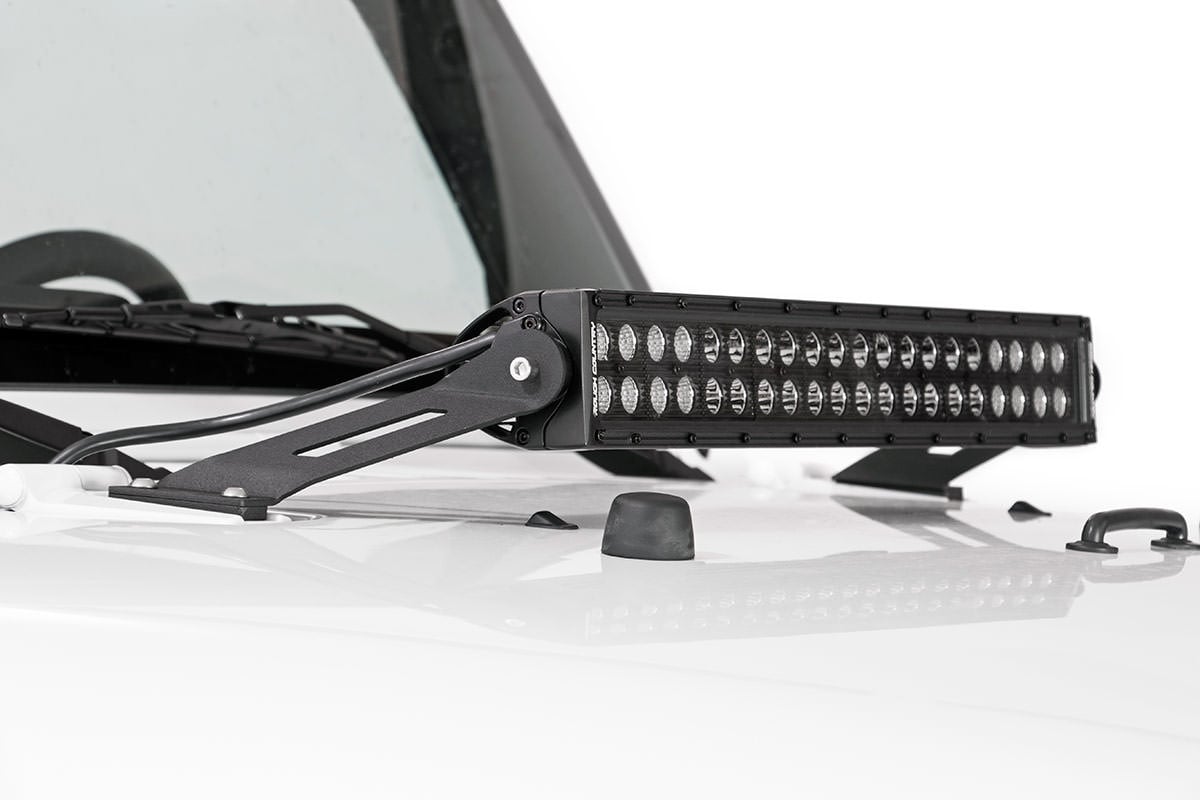 LED Light Mount | Hood | 20&quot; | Jeep Wrangler JK/Wrangler Unlimited  (07-18)