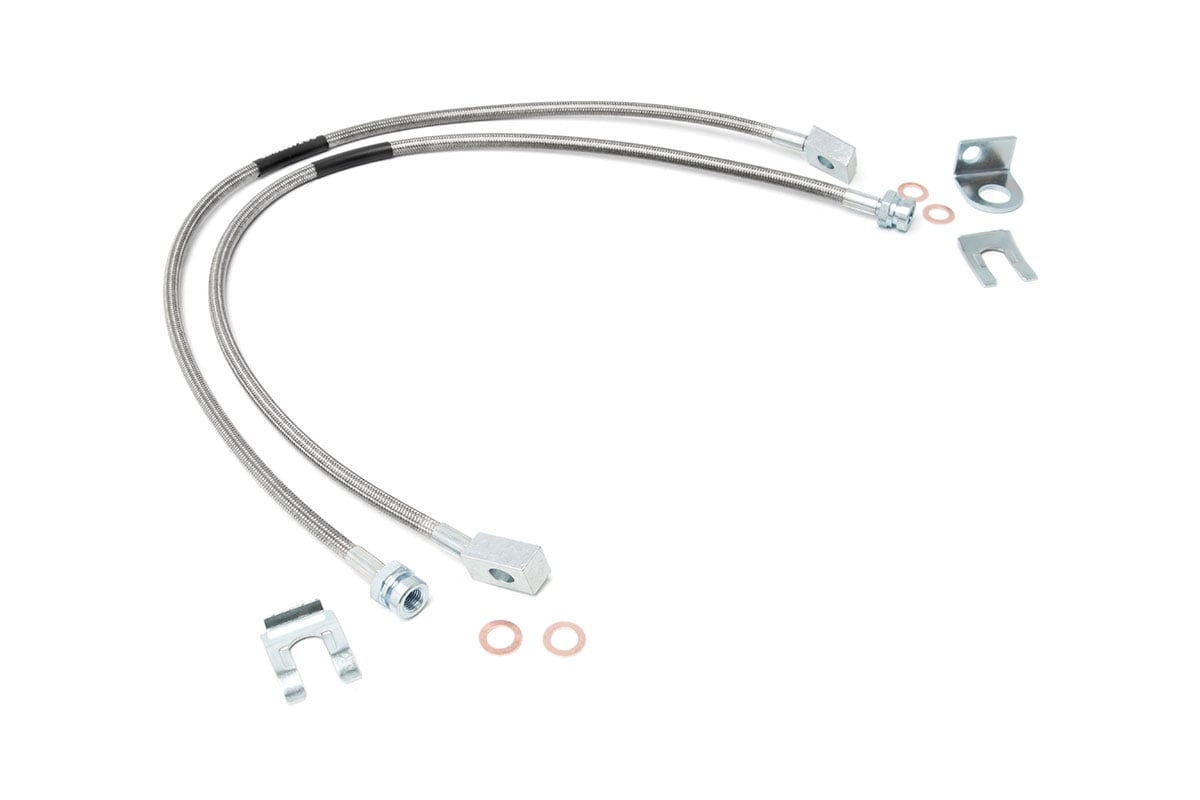 Brake Lines | Stainless | FR | 4-6&quot; Lift | Jeep Cherokee XJ/Wrangler TJ/Wrangler Unlimited 