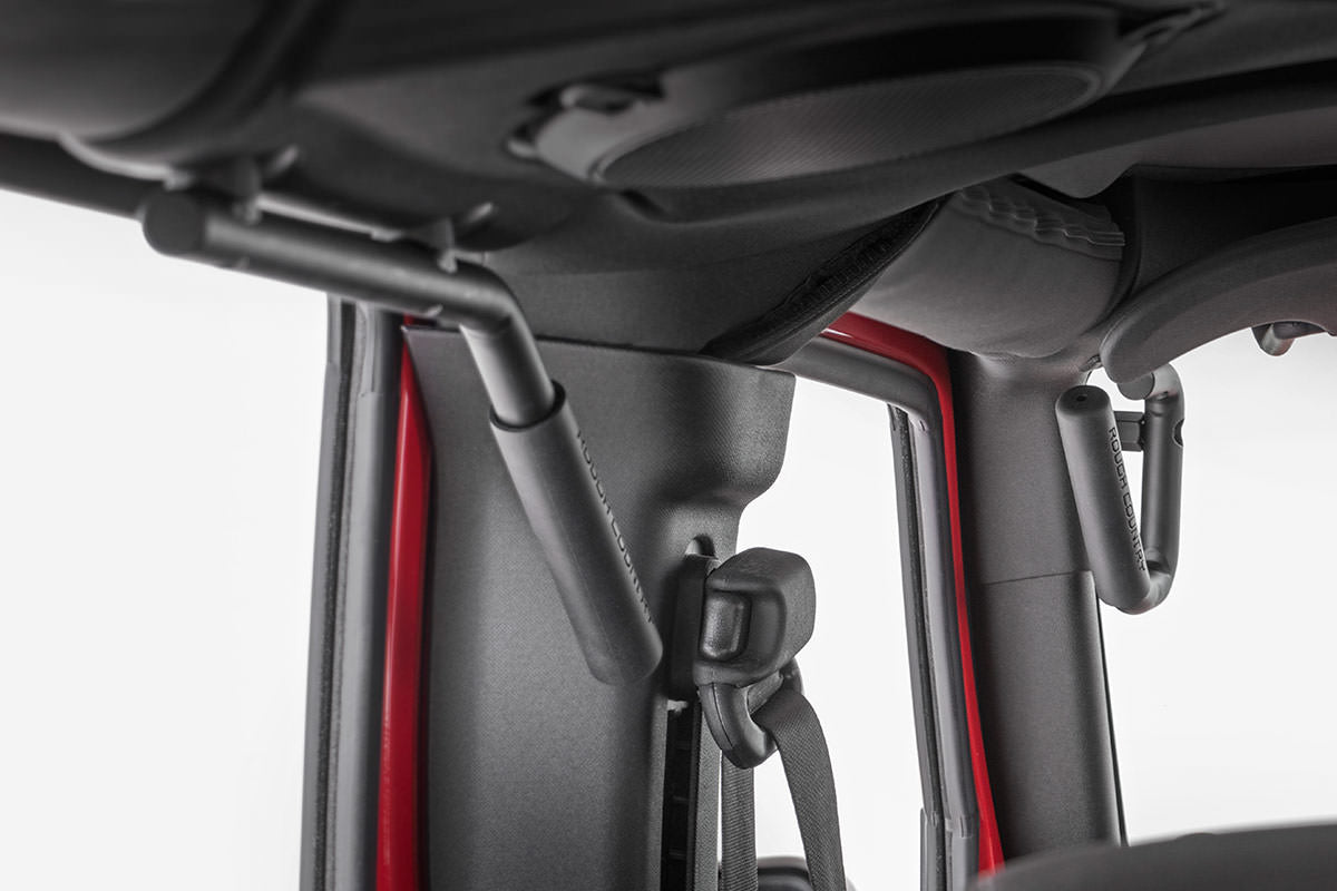 Grab Handles | Steel | FR &amp; RR | Black | Jeep Wrangler JK/Wrangler Unlimited (07-18)