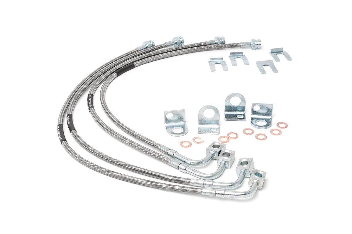 Brake Lines | Stainless | FR &amp; RR | 4-6 Inch Lift | Jeep Wrangler JK/Wrangler Unlimited (07-18)