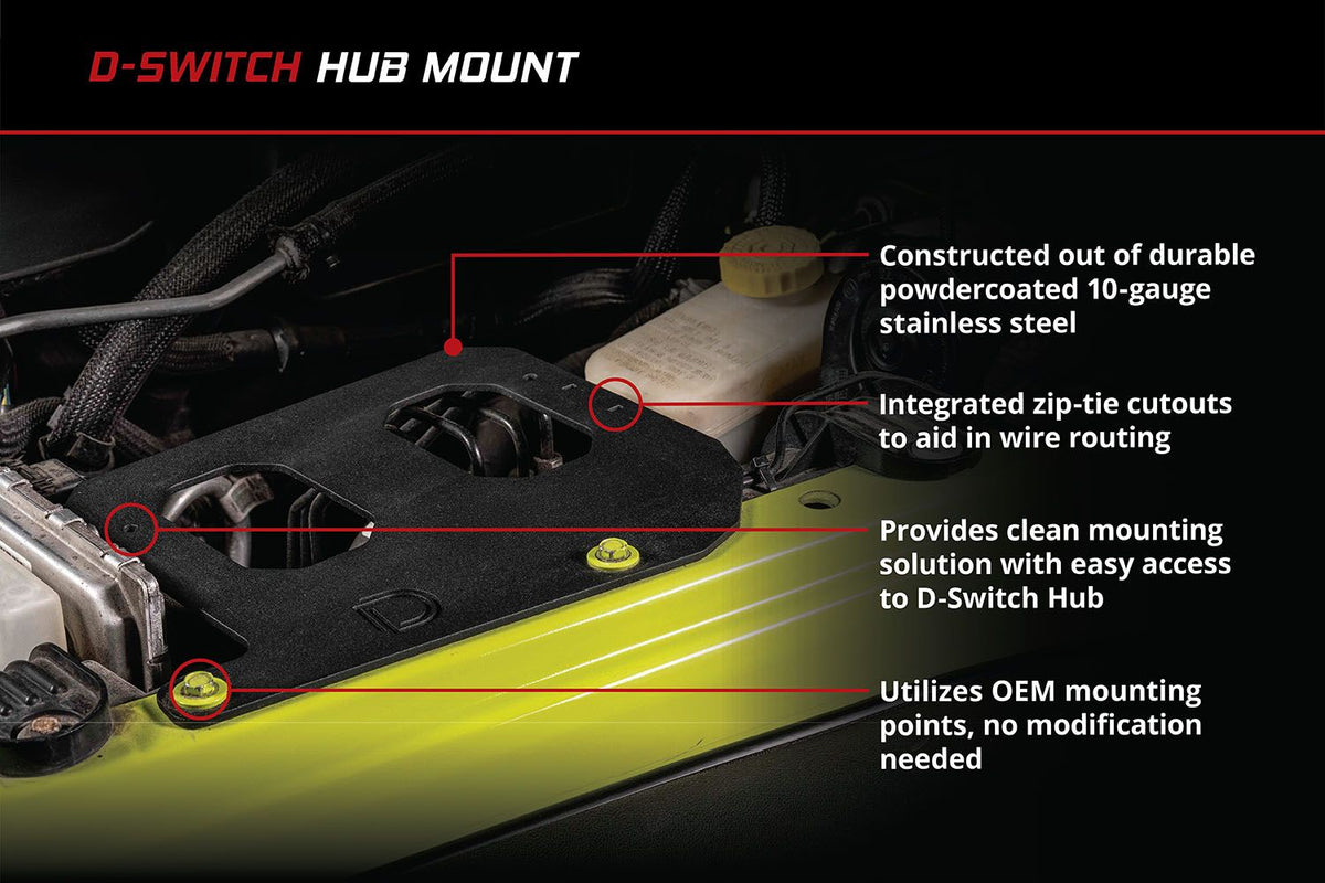 Diode Dynamics 07-17 Jeep Wrangler JK D-Switch Hub Mounting Kit - DD8569