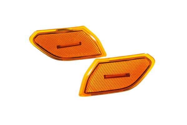 Diode Dynamics 18-21 Jeep JL Wrangler/Gladiator Sidemarkers - Amber (set) - DD5069 for 2018-2025 Jeep Wrangler - front view
