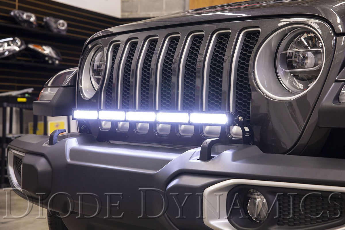 Diode Dynamics 18-21 Jeep JL Wrangler/Gladiator SS30 Bumper Bracket Kit - White Driving (Single) - DD6077