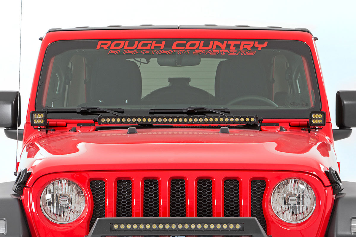 LED Light Kit | Hinge Mount | 2&quot; Black Pair | White DRL | Jeep Gladiator JT/Wrangler JL (18-24)