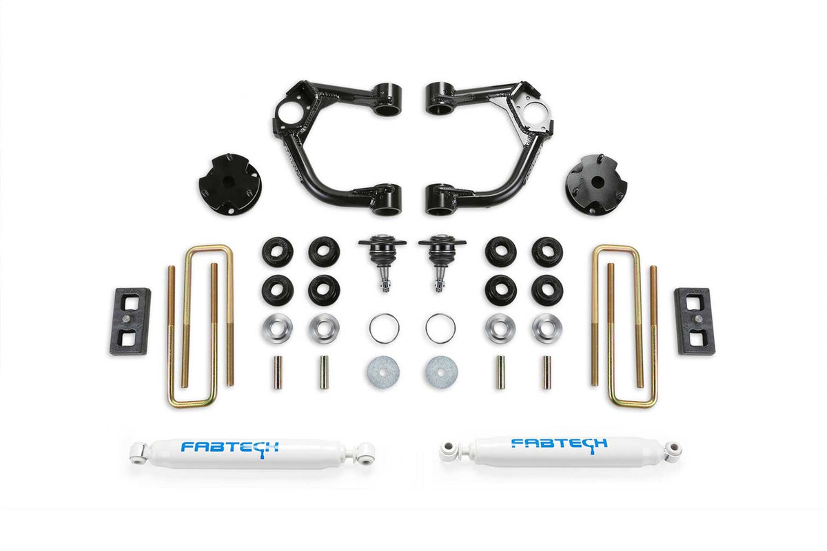 Fabtech 19 Ford Ranger 4WD w/o Intrusion Beam Kit 3.5in Bj UCA Sys w/Perf Shks - K2322