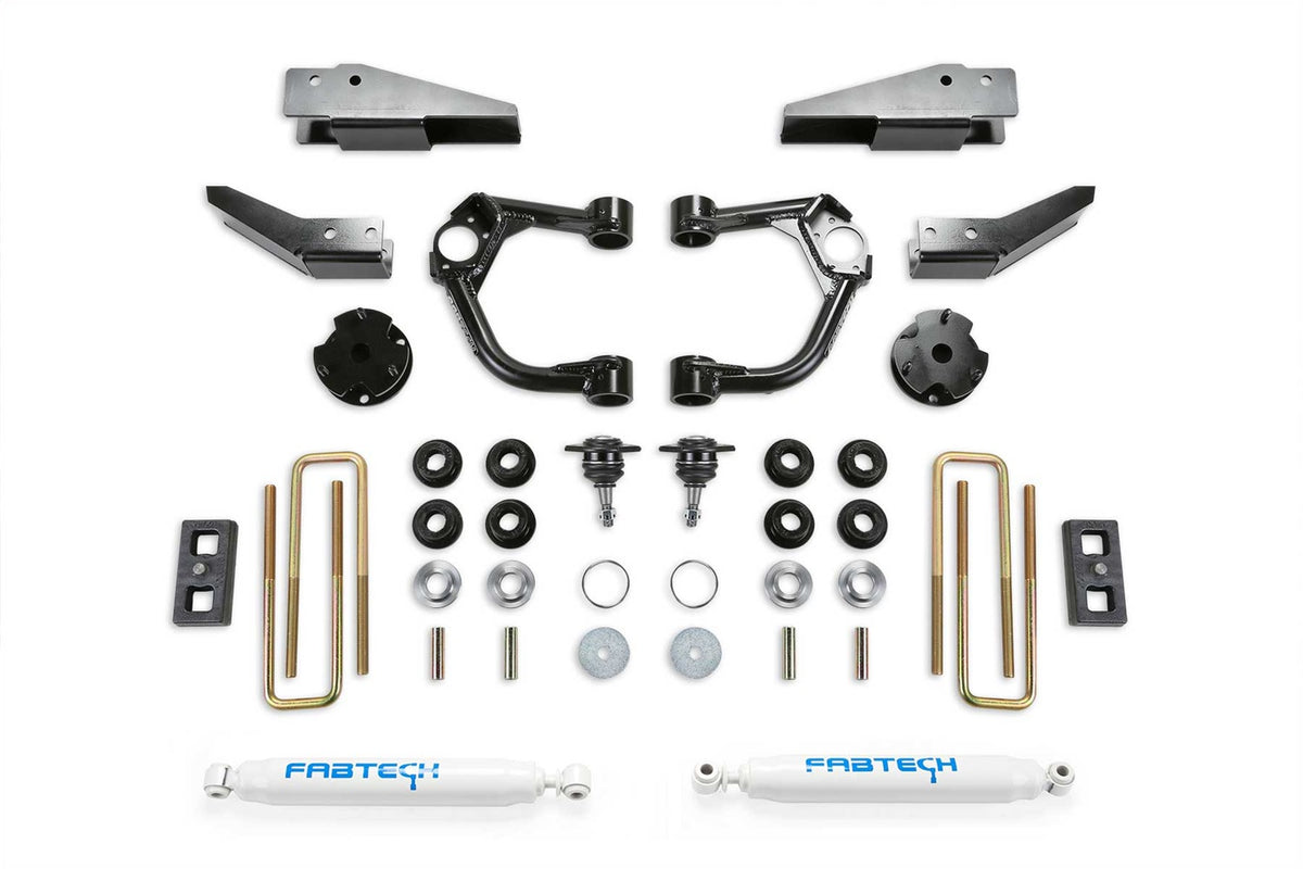 Fabtech 19 Ford Ranger 4WD w/Intrusion Beam Kit 3.5in Bj UCA Sys w/Perf Shks - K2323