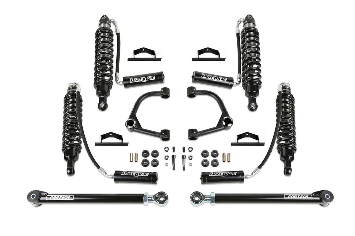 Fabtech 21-22 Ford Bronco 4-Door Non-Bilstein 4WD 4in UCA Kit w/Uniball & Resi Coilovers - K2385DL
