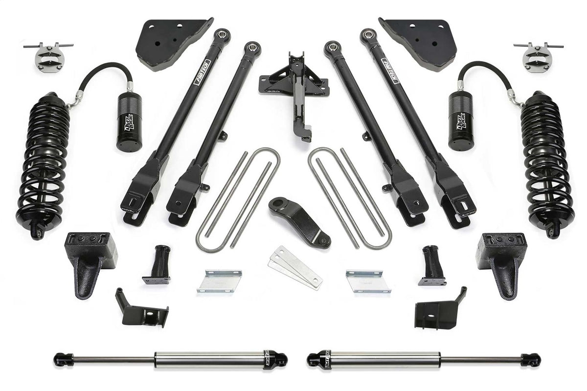 Fabtech 23-24 Ford F250/350 4WD Diesel 4in 4 Link System w/ 4.0 Resi & 2.25 DL Shocks - K2411DL