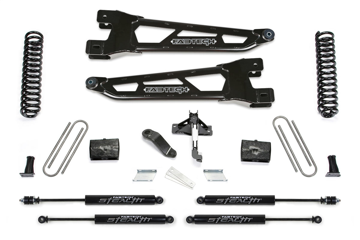 Fabtech 23-24 Ford F450/F550 4WD 6in Radius Arm Lift Kit w/ Stealth Shocks - K2429M