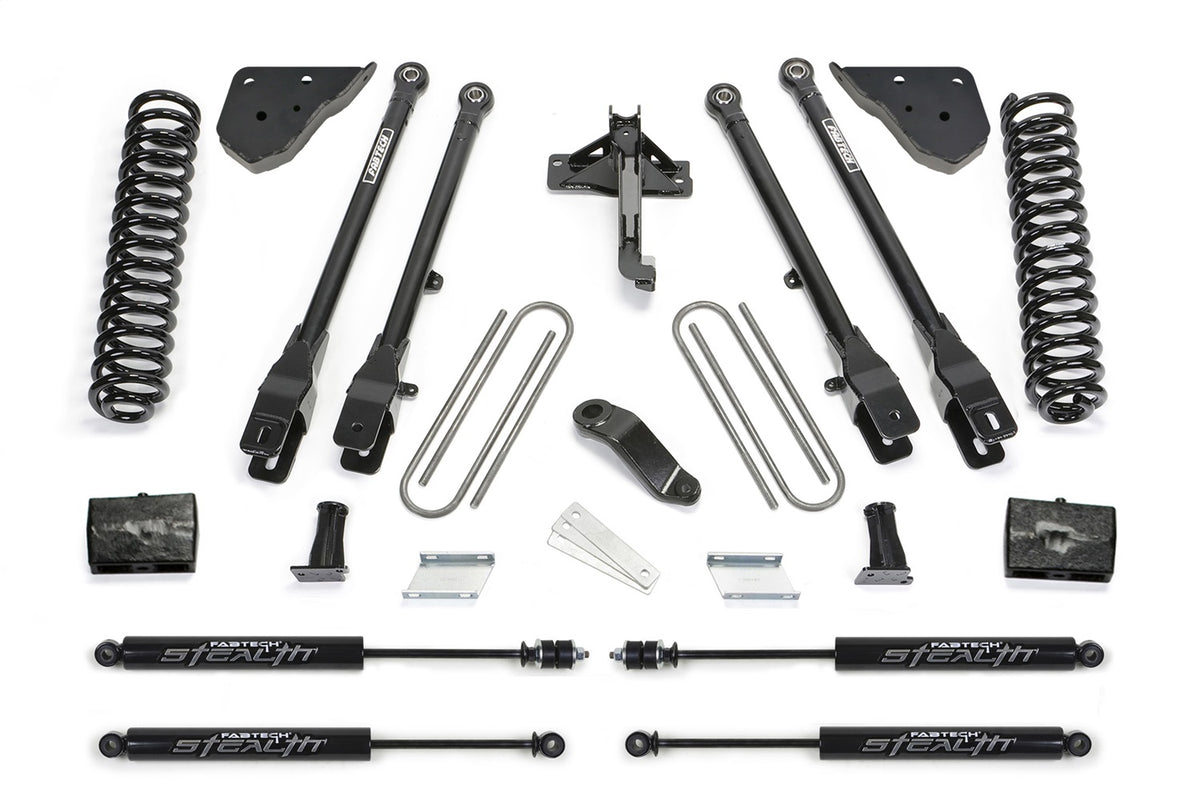 Fabtech 23-24 Ford F450/F550 4WD 6in 4 Link Lift Kit w/ Stealth Shocks - K2431M