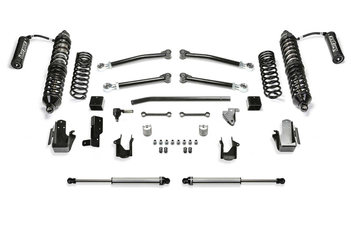 Fabtech 20-22 Jeep JL 4WD Diesel 5in Trail w/DLSS 2.5 Coilover Resi & RR DLSS - K4223DL
