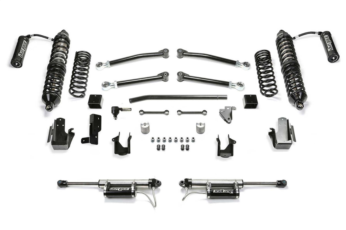 Fabtech 18-20 Jeep JL 4WD Gas 5in Trail w/DLSS 2.5 Coilover Resi & RR DLSS Resi - K4228DL