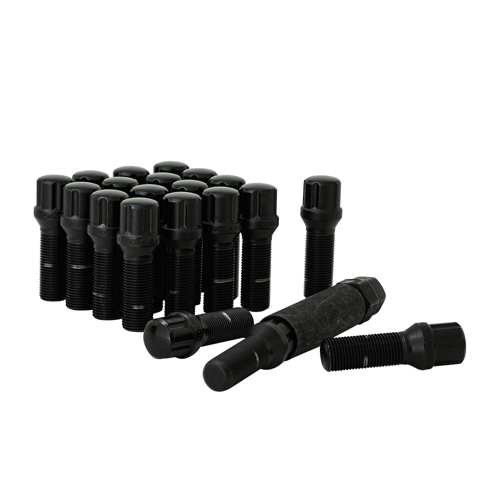Gorilla Automotive - 5 Lug 14-1.25 Spline Bolt Wik Blk 35mm - K5BS-14125X35BGR