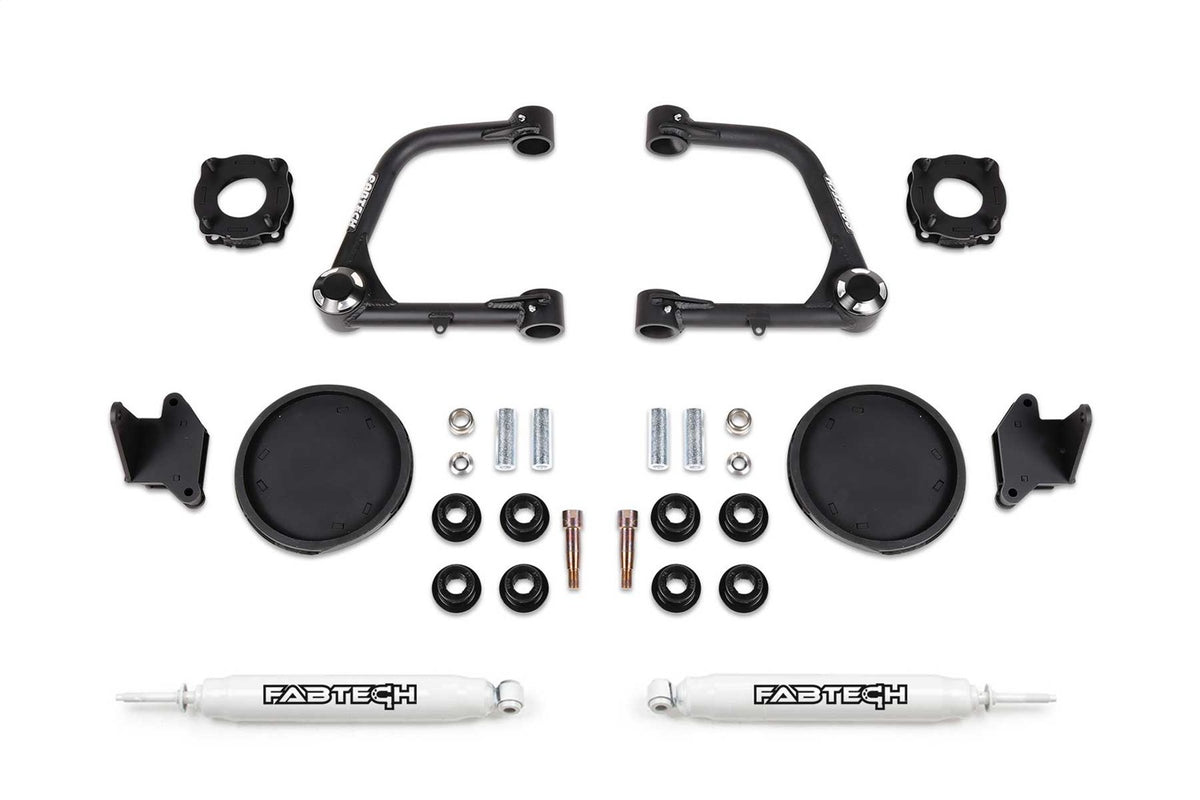 Fabtech 2022 Toyota Tundra 3in Uniball UCA Lift Kit â€“ Front Shock Spacers & Rear Coil Spring Space - K7086