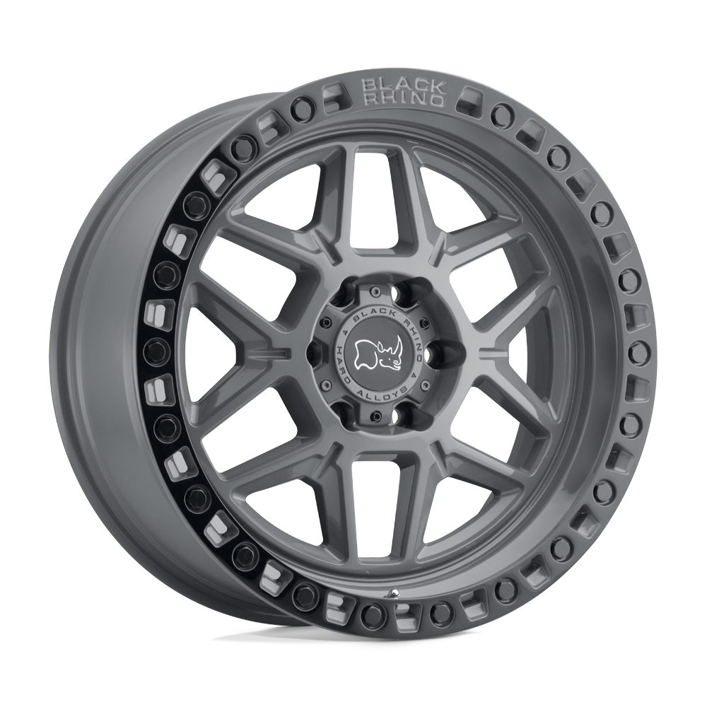 Black Rhino Hard Alloys Kelso 17X9 5X127 +0MM Battleship Gray W/ Black Ring