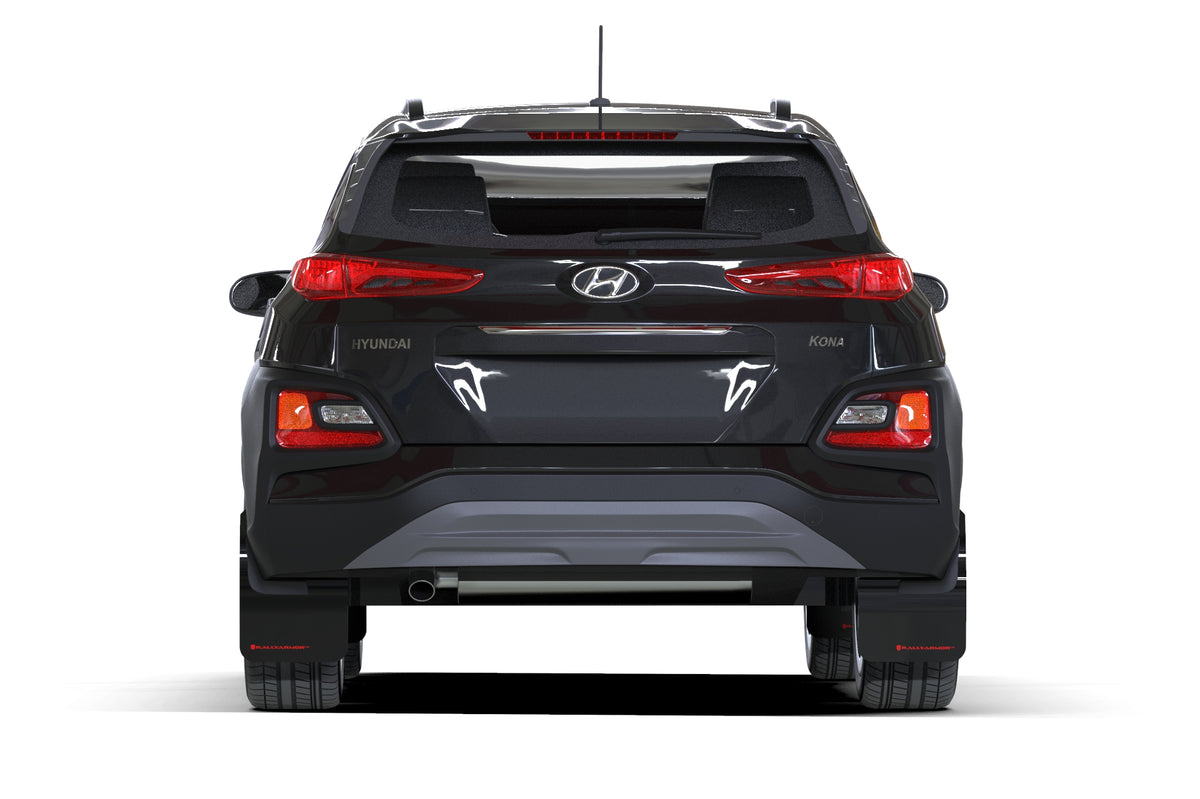 Rally Armor 18-23 Hyundai Kona Black UR Mud Flap Silver Logo - MF63-UR-BLK/SIL