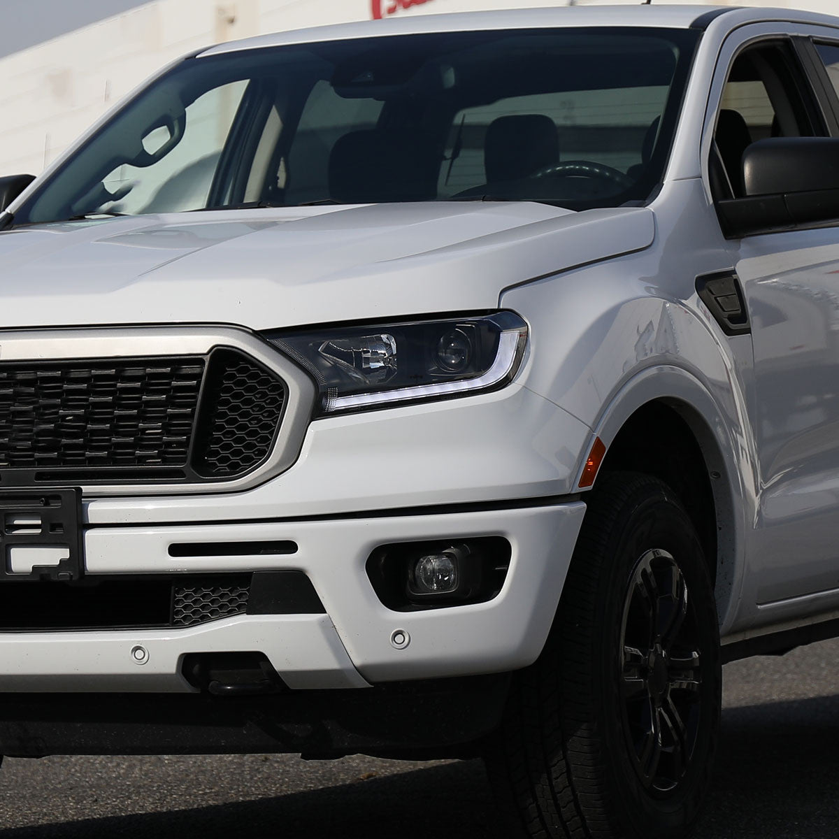 Spec-D Tuning - 2019-2022 Ford Ranger Switchback Sequential LED Bar Projector Headlights (Matte Black Housing/Clear Lens) - LHP-RAN19JM-SQ-RS