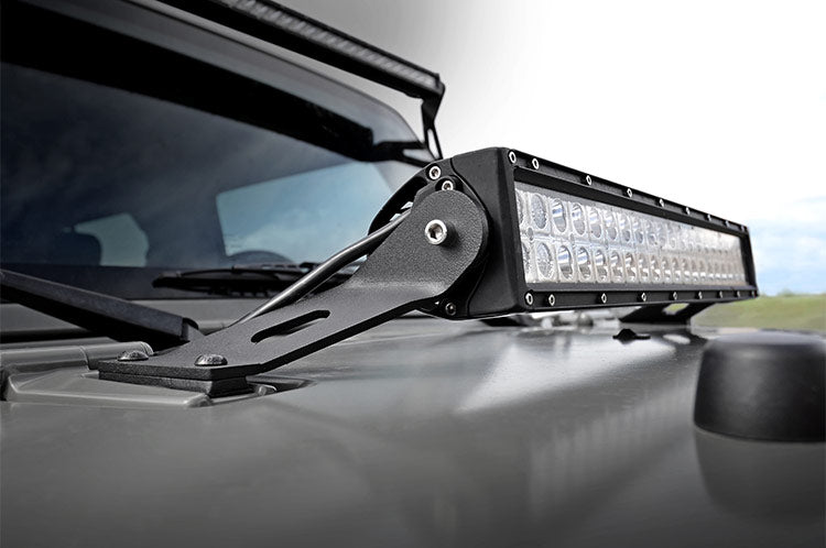 LED Light Mount | Hood | 20&quot; | Jeep Wrangler JK/Wrangler Unlimited  (07-18)