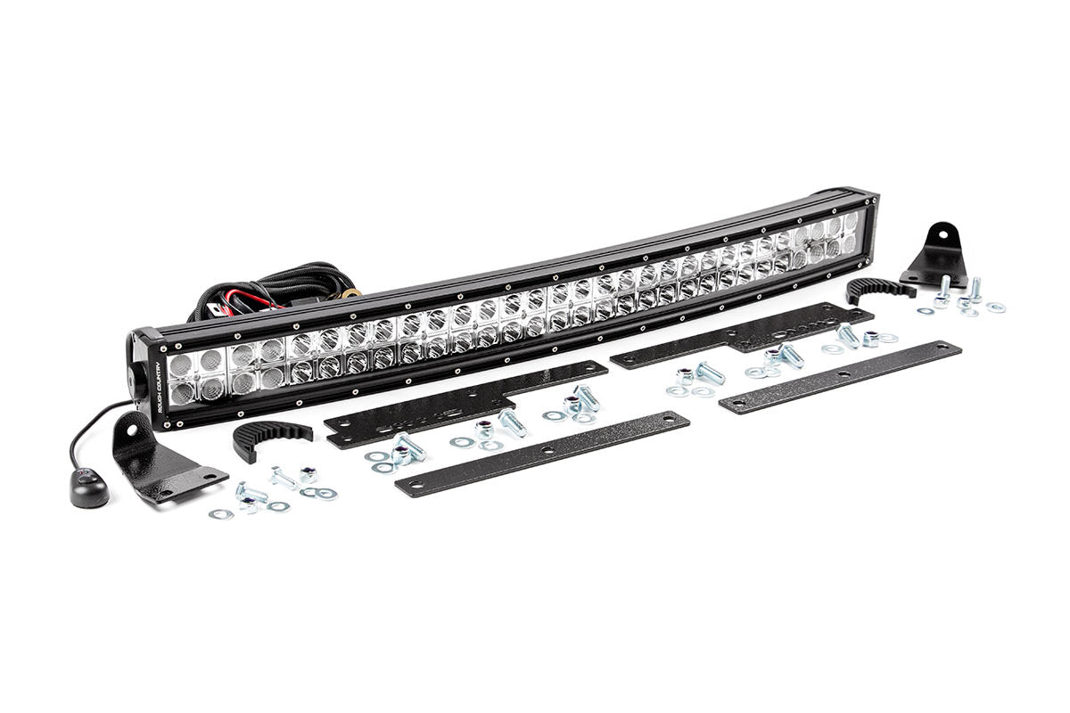 LED Light Kit | Behind Grille Mount | 30&quot; Black Dual Row | White DRL | Chevy Silverado 1500 (14-15)