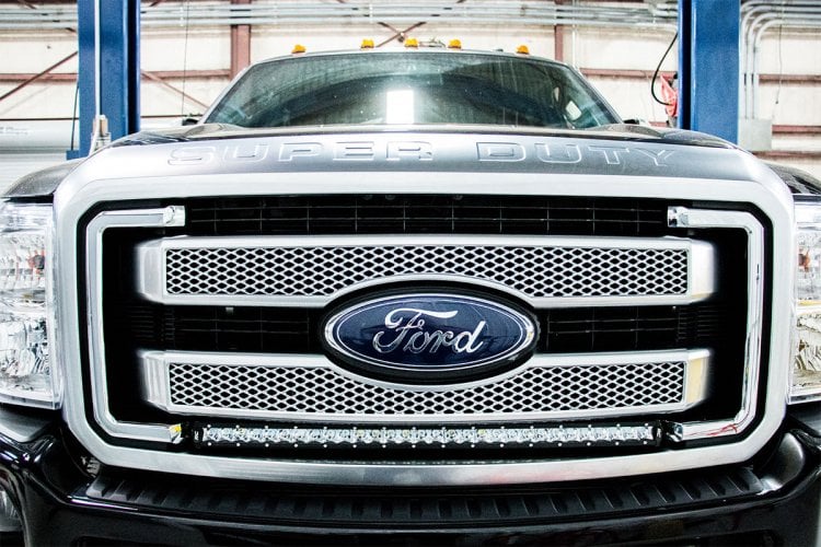LED Light Kit | Grill | 30&quot; Black Single Row | White DRL | Ford F-250/F-350 Super Duty (11-16)