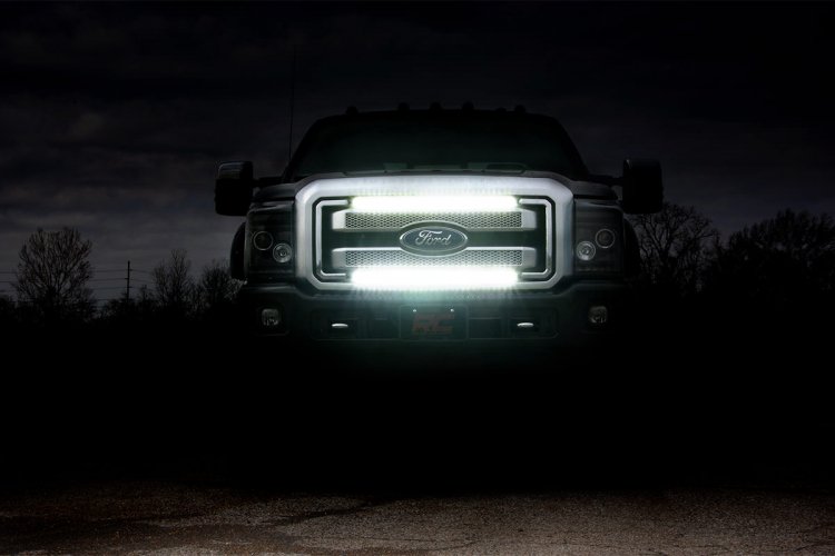 LED Light Kit | Grill Mount | 30&quot; Black Single Row Pair | Ford F-250/F-350 Super Duty (11-16)