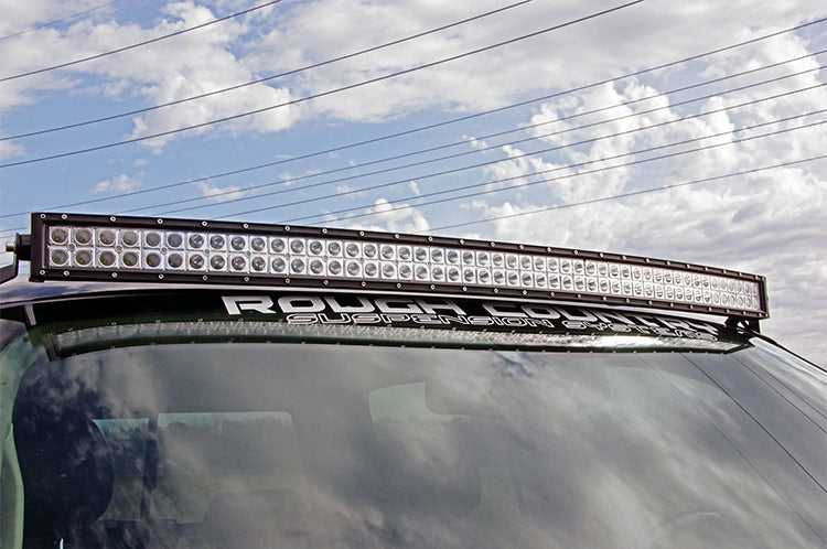 LED Light Mount | Upper Windshield | 50&quot; Curved | Chevy/GMC 1500/1500 SUV/2500HD/3500HD (07-14)
