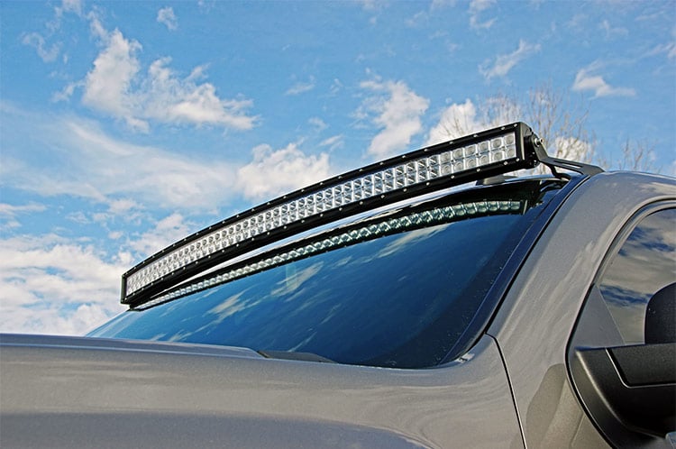 LED Light Mount | Upper Windshield | 50&quot; Curved | Chevy/GMC 1500/1500 SUV/2500HD/3500HD (07-14)