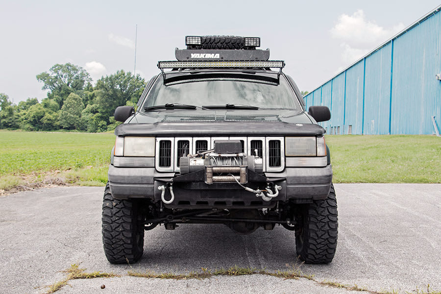 LED Light Mount | Upper Windshield | 50&quot; Curved | Jeep Grand Cherokee ZJ (93-98)