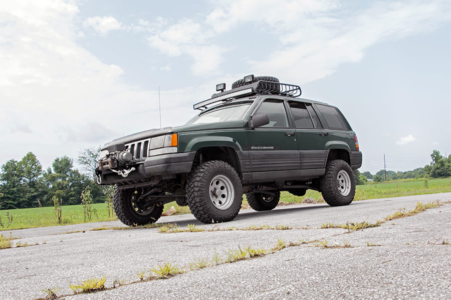 LED Light Mount | Upper Windshield | 50&quot; Curved | Jeep Grand Cherokee ZJ (93-98)