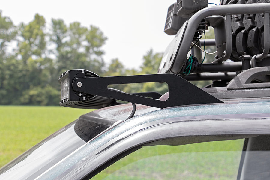 LED Light Mount | Upper Windshield | 50&quot; Curved | Jeep Grand Cherokee ZJ (93-98)