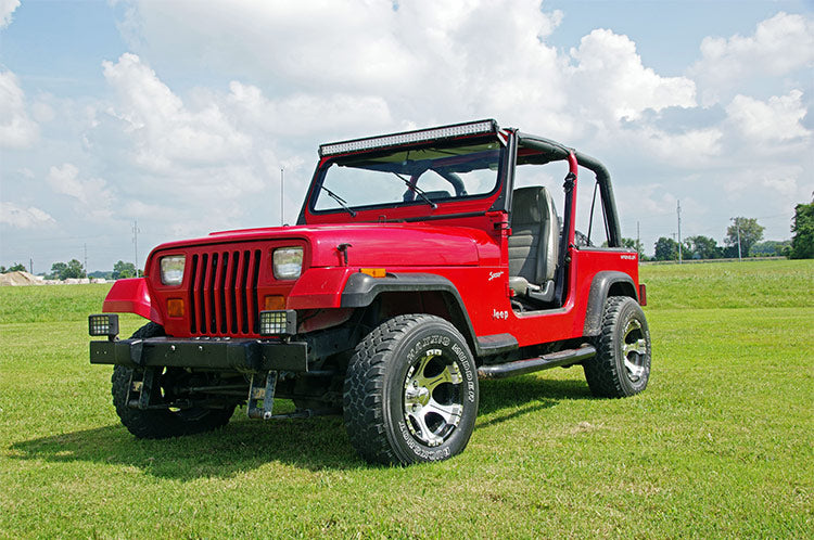 LED Light Mount | Upper Windshield | 50&quot; Straight | Jeep Wrangler YJ (87-95)