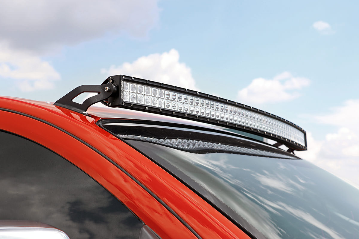 LED Light Mount | Upper Windshield | 50&quot; Curved | Nissan Titan 2WD/4WD (04-15)