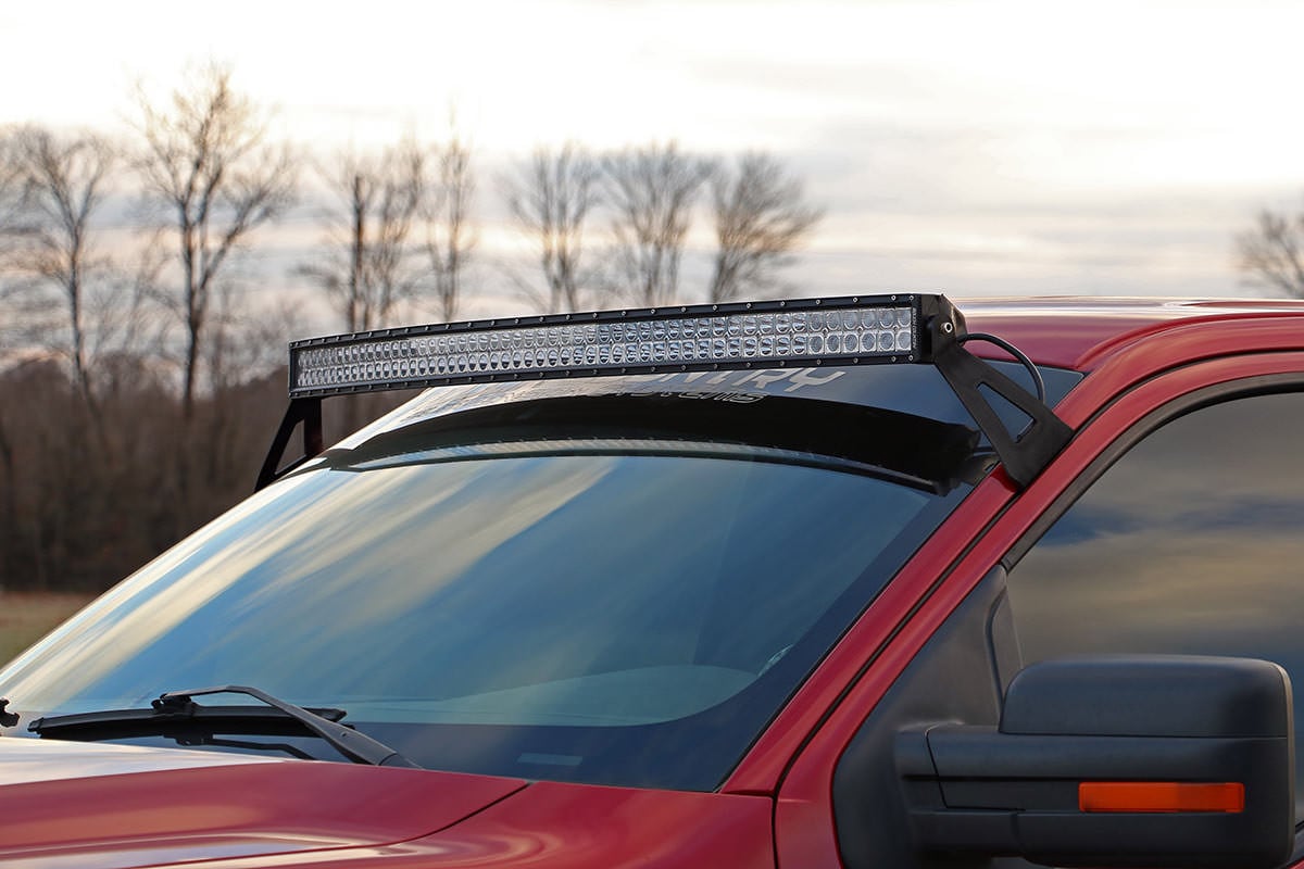LED Light Mount | Upper Windshield | 54&quot; Curved | Ford F-150 2WD/4WD (04-14)