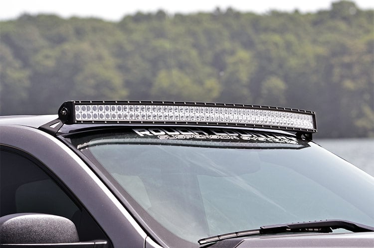 LED Light Mount | Upper Windshield | 54&quot; Curved | Chevy/GMC 1500/1500 SUV/2500HD/3500HD (07-14)