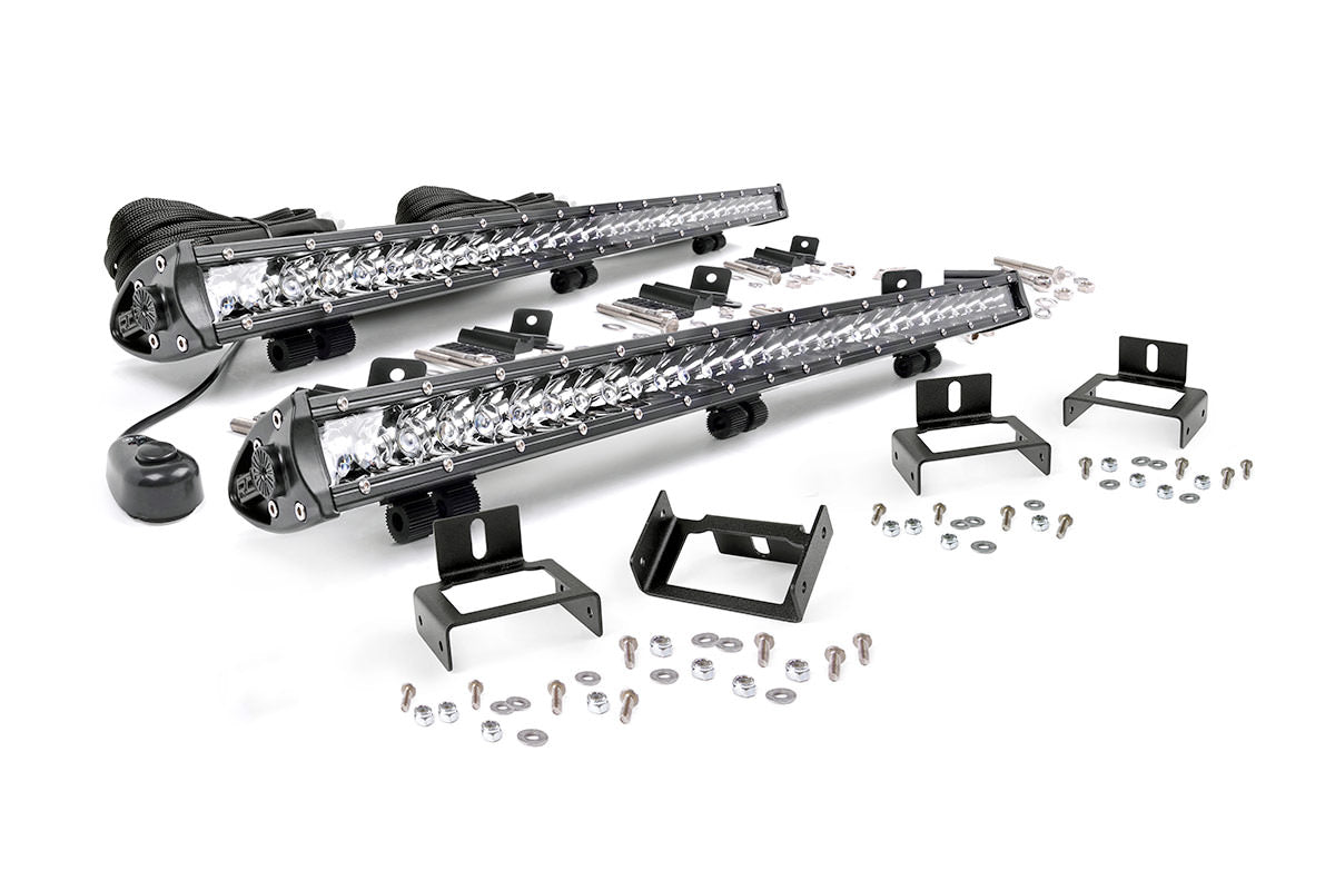 LED Light Kit | Grill Mount | 30&quot; Black Single Row Pair | Ford F-250/F-350 Super Duty (11-16)
