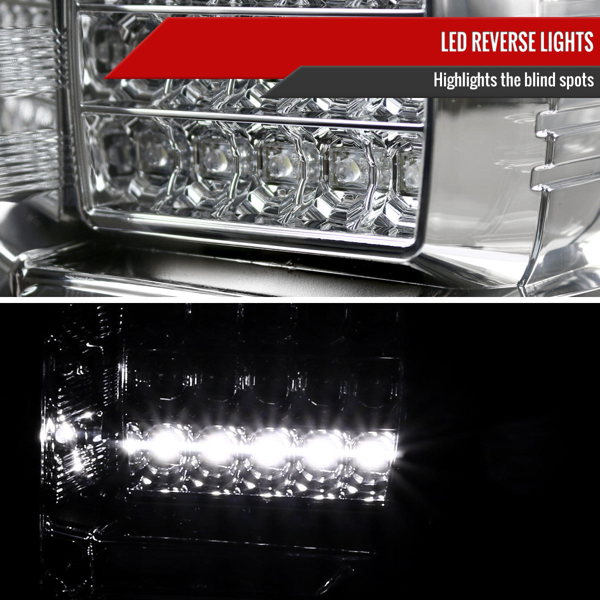 Spec-D Tuning - 2015-2017 Ford F-150 Chrome LED Tail Lights - LT-F15015CLED-TM