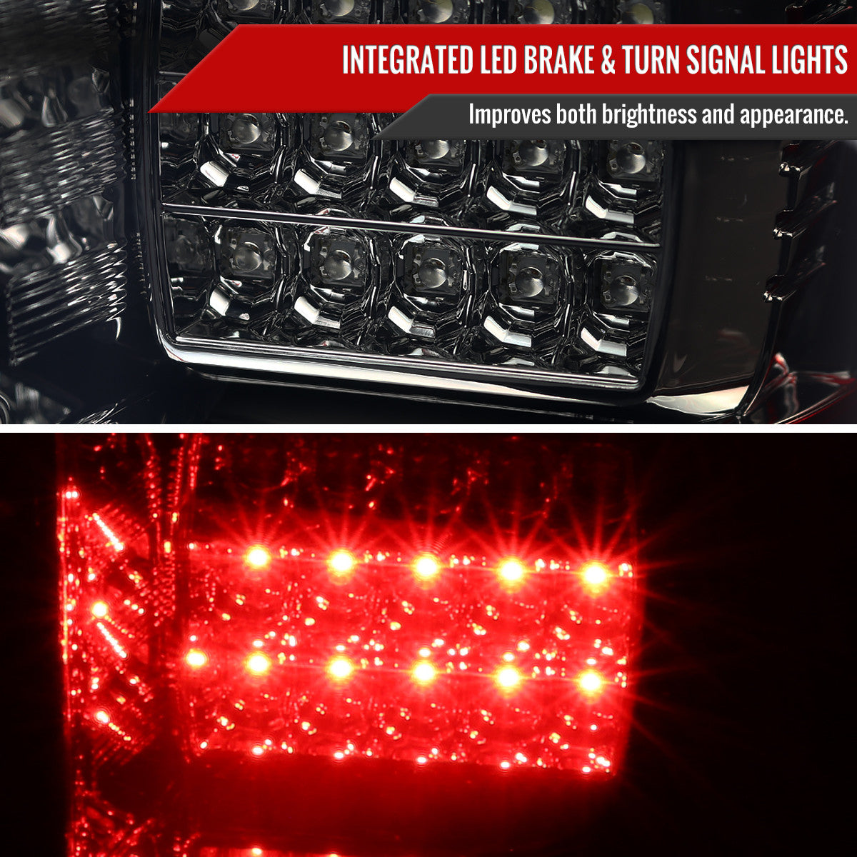 Spec-D Tuning - 2015-2017 Ford F-150 Smoked LED Tail Lights - LT-F15015RGLED-TM