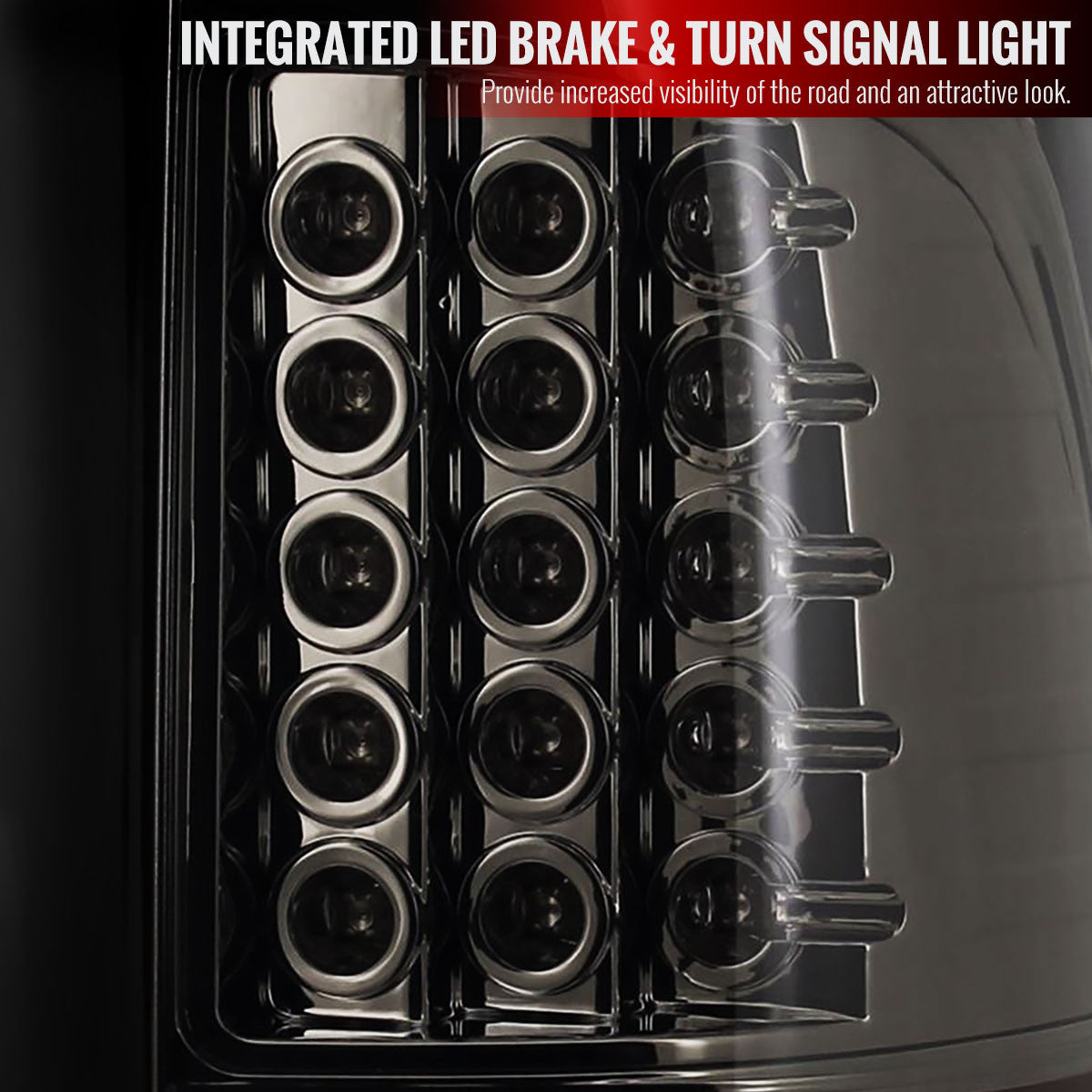 Spec-D Tuning - 2009-2018 Dodge RAM 1500 / 2019-2021 Dodge RAM Classic / 2010-2018 RAM 2500 3500 LED Tail Lights (Chrome Housing/Smoked Lens) - LT-RAM09GLED-TM