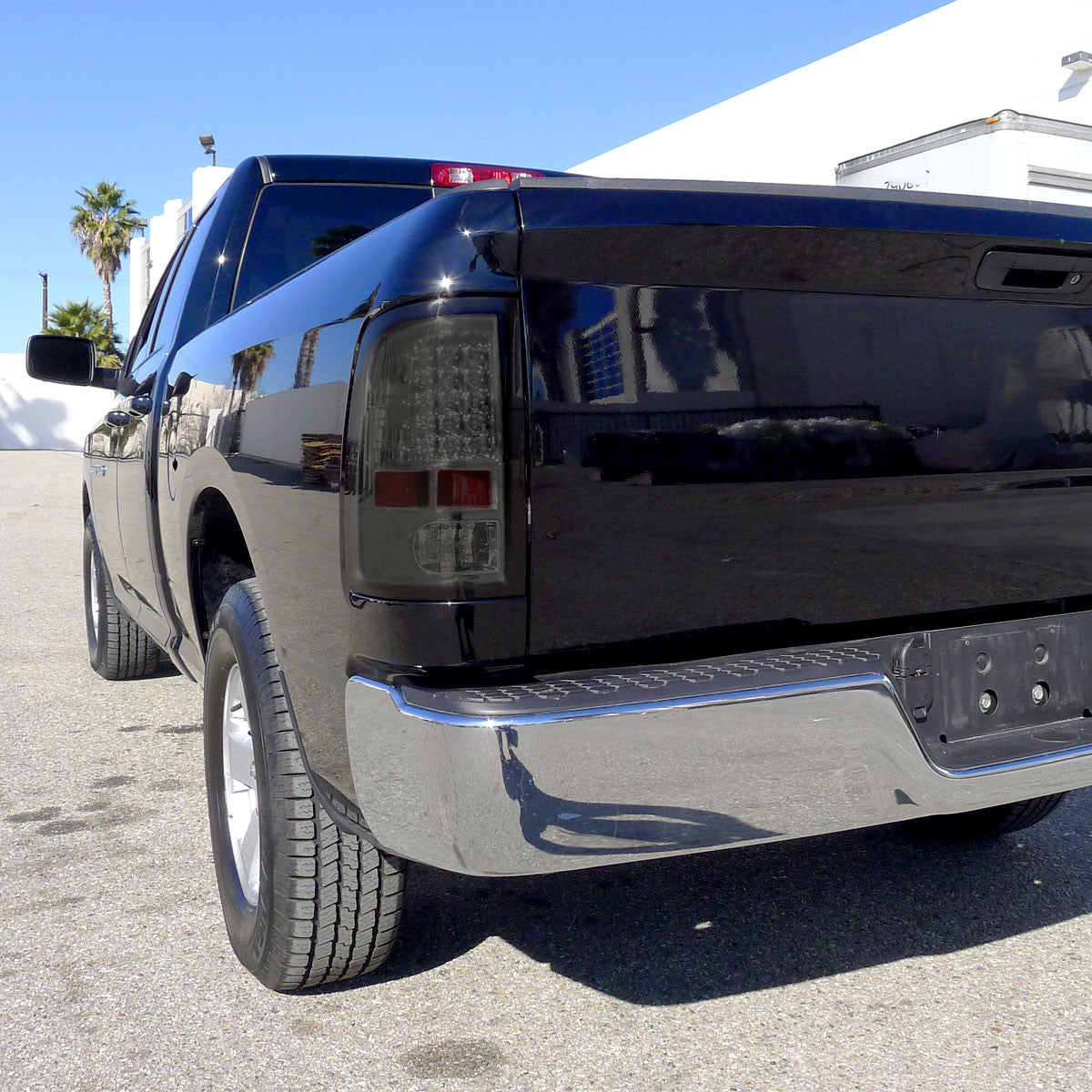 Spec-D Tuning - 2009-2018 Dodge RAM 1500 / 2019-2021 Dodge RAM Classic / 2010-2018 RAM 2500 3500 LED Tail Lights (Chrome Housing/Smoked Lens) - LT-RAM09GLED-TM