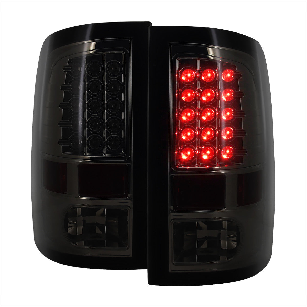 Spec-D Tuning - 2009-2018 Dodge RAM 1500 / 2019-2021 Dodge RAM Classic / 2010-2018 RAM 2500 3500 LED Tail Lights (Chrome Housing/Smoked Lens) - LT-RAM09GLED-TM