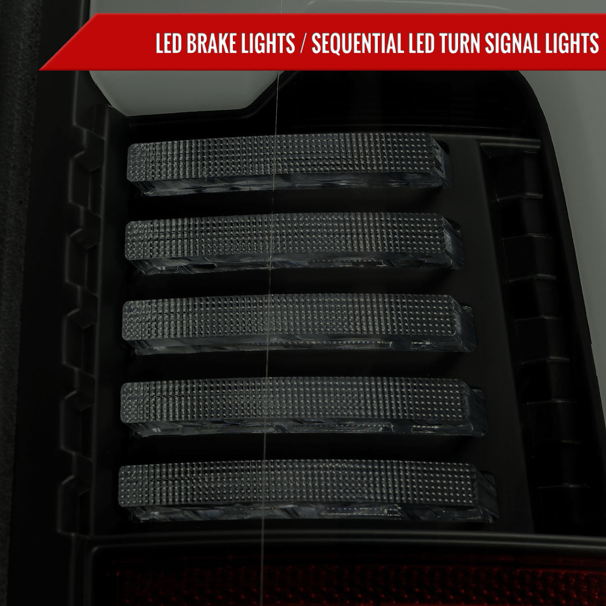Spec-D Tuning - 2019-2024 Dodge RAM 2500/3500 LED Sequential Signal Tail Lights (Glossy Black Housing / Dark Smoked Lens) - LT-RAM1925BBLD-SQ-RS