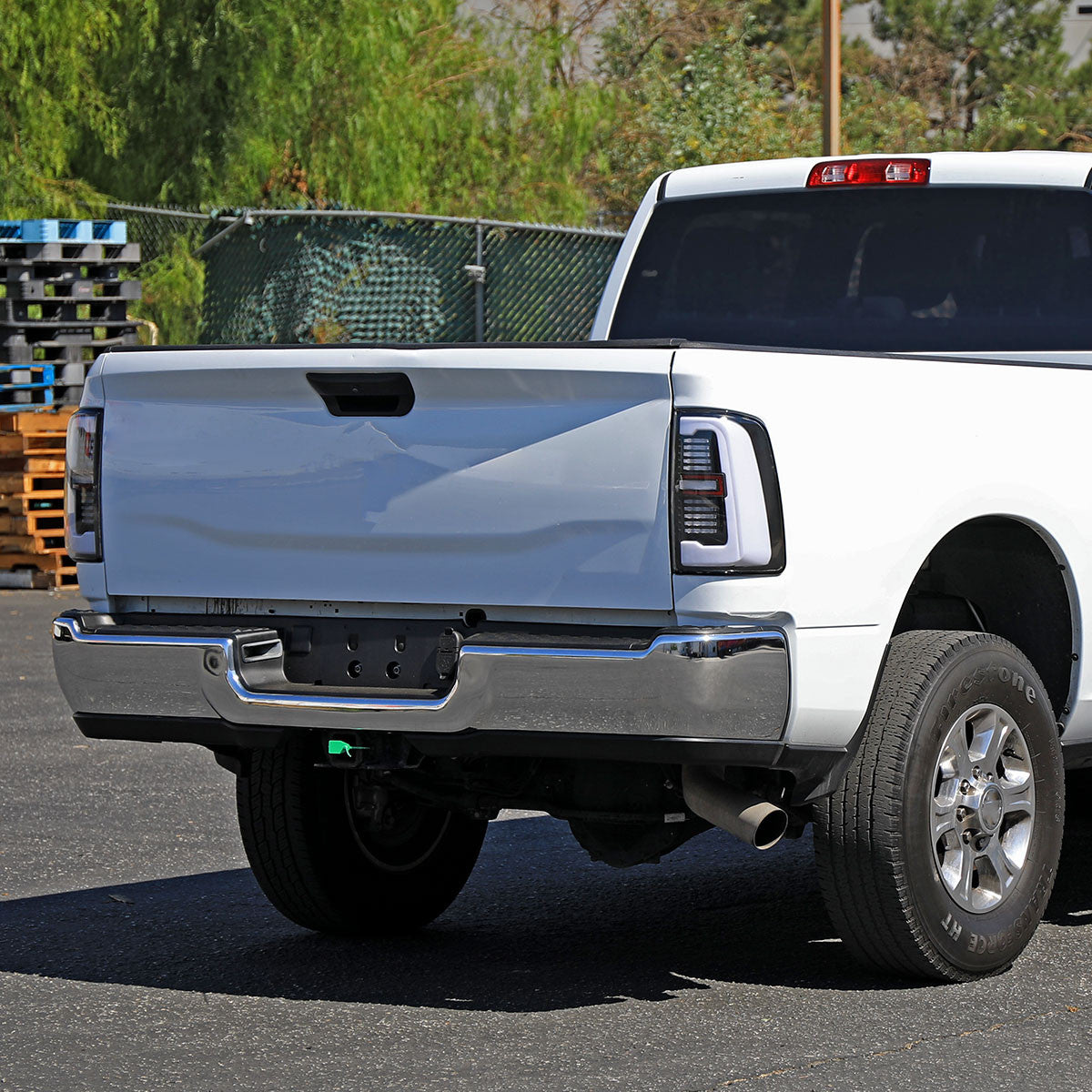 Spec-D Tuning - 2019-2024 Dodge RAM 2500/3500 LED Sequential Signal Tail Lights (Matte Black Housing / Clear Lens) - LT-RAM1925JMLD-SQ-RS
