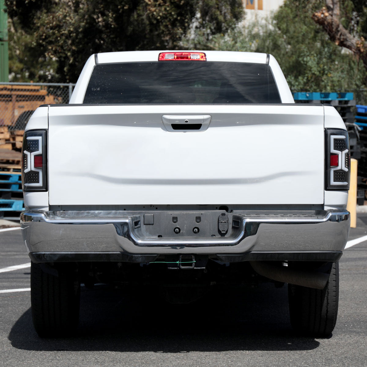 Spec-D Tuning - 2019-2024 Dodge RAM 2500/3500 LED Sequential Signal Tail Lights (Matte Black Housing/Clear Lens) - LT-RAM1925JMLD-SQ-TM