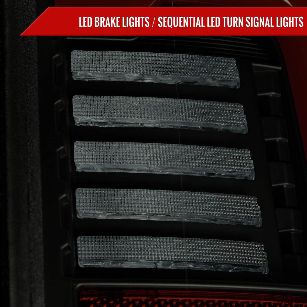 Spec-D Tuning - 2019-2024 Dodge RAM 2500/3500 LED Sequential Signal Tail Lights (Black Housing / Smoked Lens) - LT-RAM1925SMLD-SQ-RS