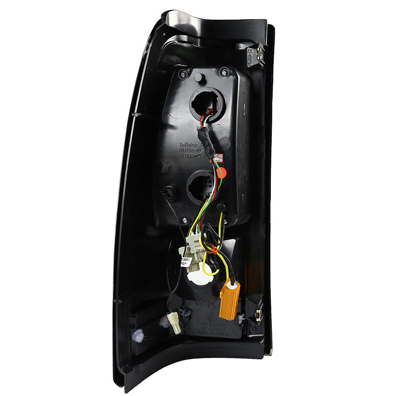 Spec-D Tuning - 2003-2006 Chevrolet Silverado V2 LED Tail Lights (Matte Black Housing/Clear Lens) - LT-SIV03JMLED-V2-TM