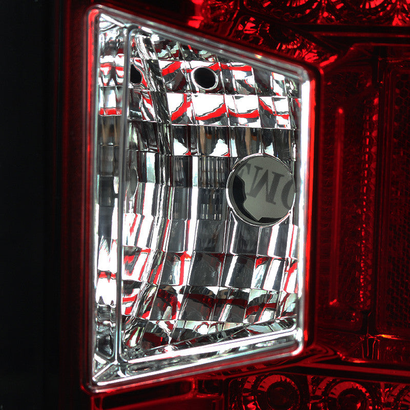 Spec-D Tuning - 2014-2019 Chevrolet Silverado 1500/ 2015-2019 Silverado 2500HD 3500HD GMC Sierra 3500HD LED Tail Lights (Chrome Housing/Red Smoked Lens) - LT-SIV14RGLED-TM