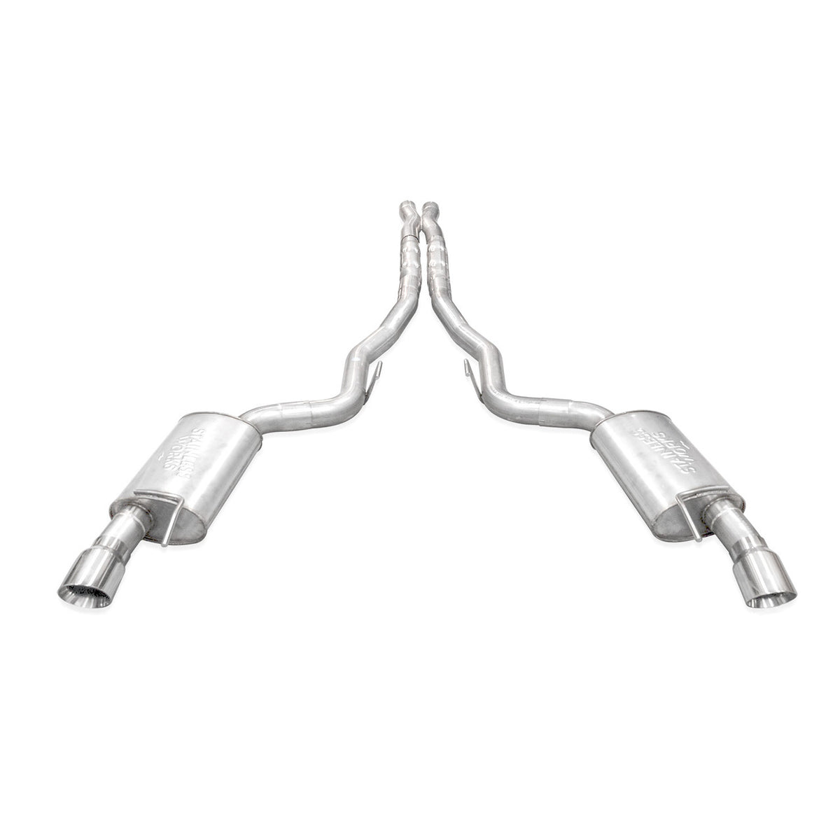 Stainless Works - 2024-26 Mustang GT Catback Dual Tips - M24CBHPCR