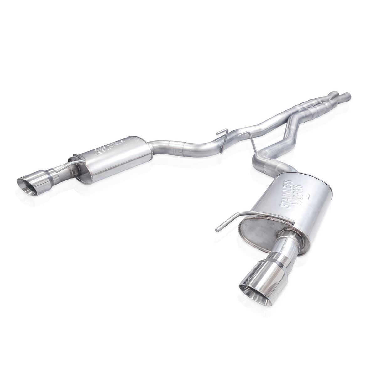 Stainless Works - 2024-26 Mustang GT Catback Dual Tips - M24CBHPCR